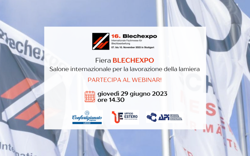 Visita fiera Blechexpo - Partecipa al webinar