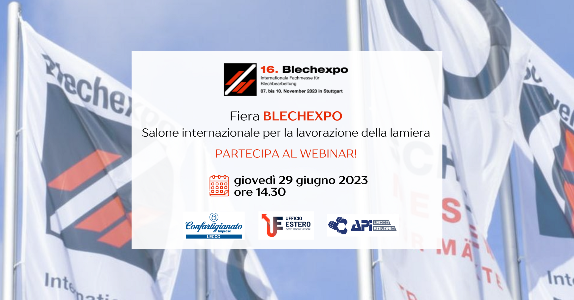 Visita fiera Blechexpo - Partecipa al webinar